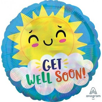 41691 Iridescent Get Well Happy Sun(18") 